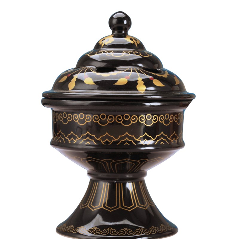 现货速发藏式陶瓷电子熏香炉烟供炉施食煨桑火供塔型定时断电香薰