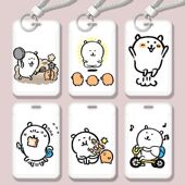 自嘲熊可爱工作证饭卡门禁卡学生卡校园卡公交卡钥匙扣滑盖保定制