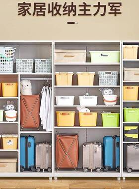 落地阳厅物收纳置物架客多层储物柜台大容量落地置柜收纳柜铁97698皮柜