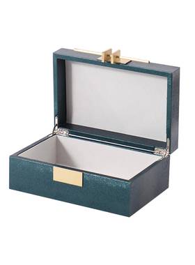 中式饰绿色斜柜纹装盒摆件样板间衣帽间新床头创意家居软装PS050