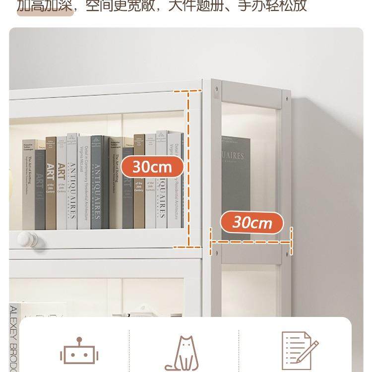 尘书柜带柜门置物示柜落地43581厅透明防展柜客亚克力收纳柜玻璃