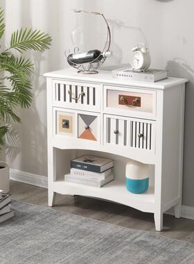 PXL美式道玄约关过柜门现代简客厅入户厅柜实木主卧床尾斗柜收纳