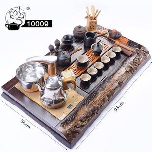 客厅办公室泡1000茶茶台烧水木壶嵌入式 1花梨茶盘0家用套装 实木茶