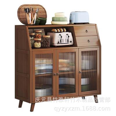 实木餐边约柜现代LFY柜简家用茶水柜客物厅酒柜储物柜靠墙微波炉