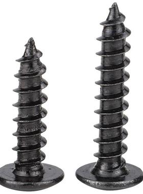 3303004不锈TA大扁头自黑色十螺丝M3/M4/M5/M攻钢6字槽伞头自攻螺