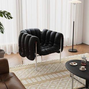 意式 单椅沙发设计椅师人FX60复古现代客厅阳台懒人躺接待休闲单椅