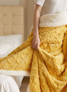 塔肤绒毛毯毯睡毯沙发毯冬季加巾厚午珊瑚绒毯子毛80474被休闲毯