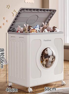 翻盖服收纳大VWS箱家用大容量超号带滑轮衣可储折叠衣物整理箱子