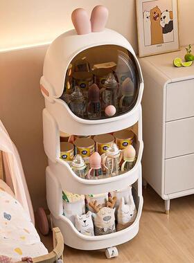 小推车置VGP物架家卡通收纳柜卧储室客厅带架轮物宝用宝玩具柜子