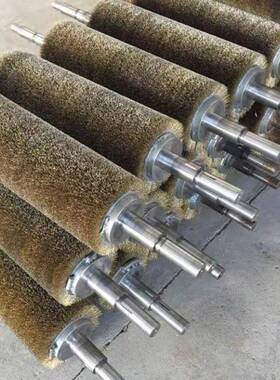 工业植尘毛毛刷辊尼龙铜镀钢丝猪鬃输60414送丝清洗机等机械清洗