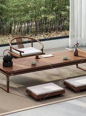 台矮桌榻米茶桌椅家组合白阳蜡木实木茶桌榻功夫桌茶用书法100508