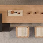 新KPD中式 全实木茶桌白蜡茶卯木茶室桌椅公组合榫工艺办室茶桌