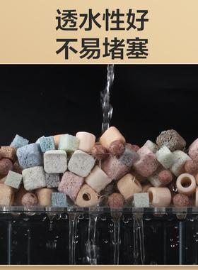创球宁TVU鱼缸过滤材料菌细屋陶瓷环空石英中水质净化材料净水魔