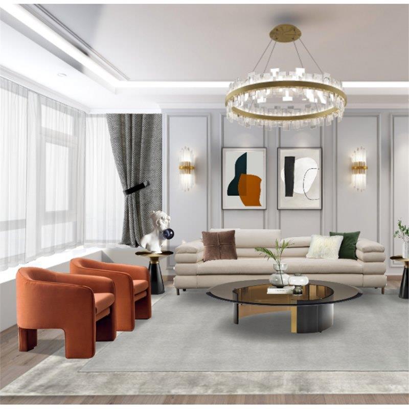 货意式现设计感别CJ-632墅大户型板间简约钢化玻璃茶几现代茶样计