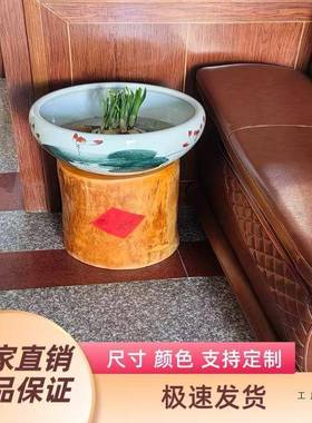 香樟木雕15334实木凳子原木树桩圆墩凳树根木底座摆件用茶几大板