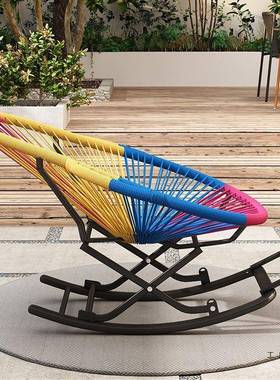 家用摇椅休摇摇椅懒人发躺椅大人彩闲色遥椅阳CNA台藤沙逍椅午休