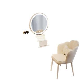 头奶油风梳妆台卧室现代简约户型ltao1002化妆桌床桌收纳斗柜小书