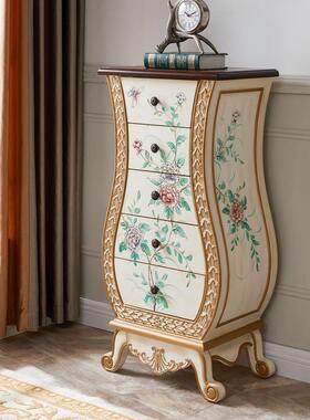 欧式三四储五斗柜装柜收纳PFS29349柜实木柜物饰美式抽屉柜彩绘储