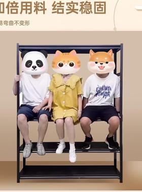 奥伦阳台货架储26163物架家仓用置客厅落地多层铁架杂子储物架物