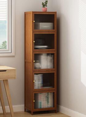 格防尘子柜组合立靠柜柜缝OBX储物柜客厅展窄示柜子书架墙电视边