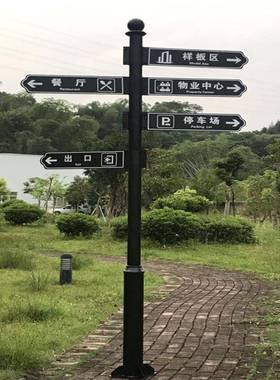 公园牌艺指路牌安指示牌全景区分流铁安LD-56985全导向牌小区指引