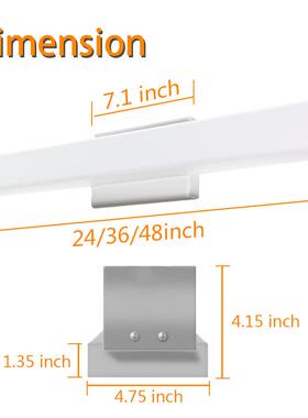 2寸/36寸48寸4LE/D长条镜前灯300K/4000PLFK0/5000K三色温壁灯