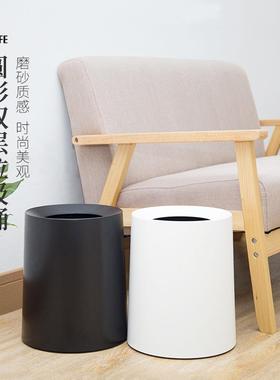 Wor11988lfe简约厅圆形双层垃圾桶家l用客卧室d办公室