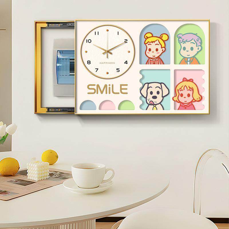 原代田治电表箱画装饰孔42905带钟表挂画现简约免打配电箱遮挡壁