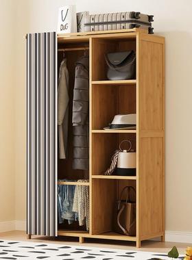 简4660家加简易衣柜用子出租房用布橱卧室结实耐衣用易组装跨境严