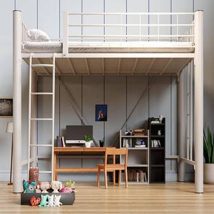 桌一悬体床书高架床VVO单上层上床下桌架空二层上铺床两空用上床