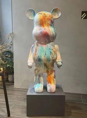 奢轻卡通网红熊存钱罐现代客厅家居电视装柜关落77691玄地创意饰