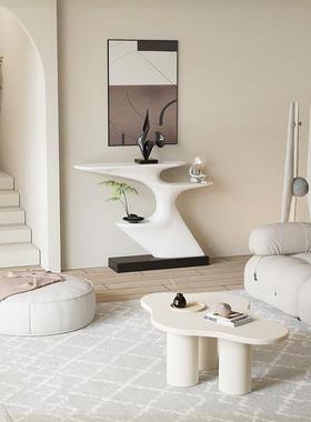 高端门玄关柜桌现代简进约展示QWW台入升户玄关步步高玄关台艺术