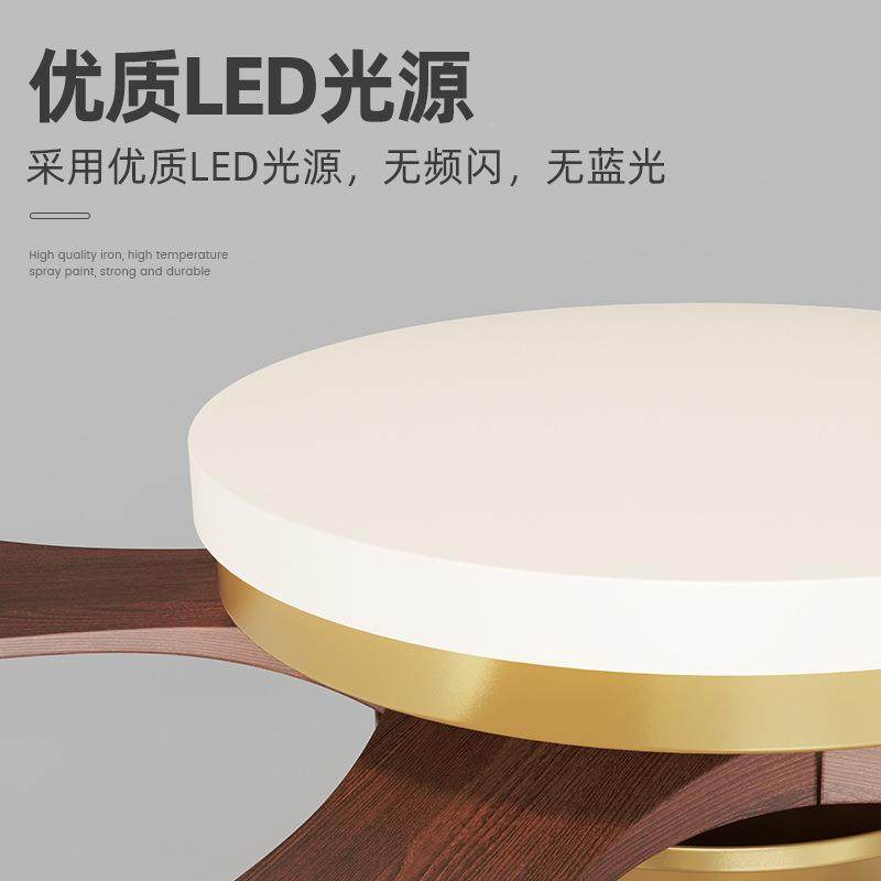 客厅风扇0灯吊扇灯25新2餐款美式复古胡桃万L木色主卧室厅灯新中