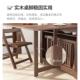 实木折餐桌家用小户CZ002型叠饭叠桌长方形餐桌桌椅可折折叠吃饭
