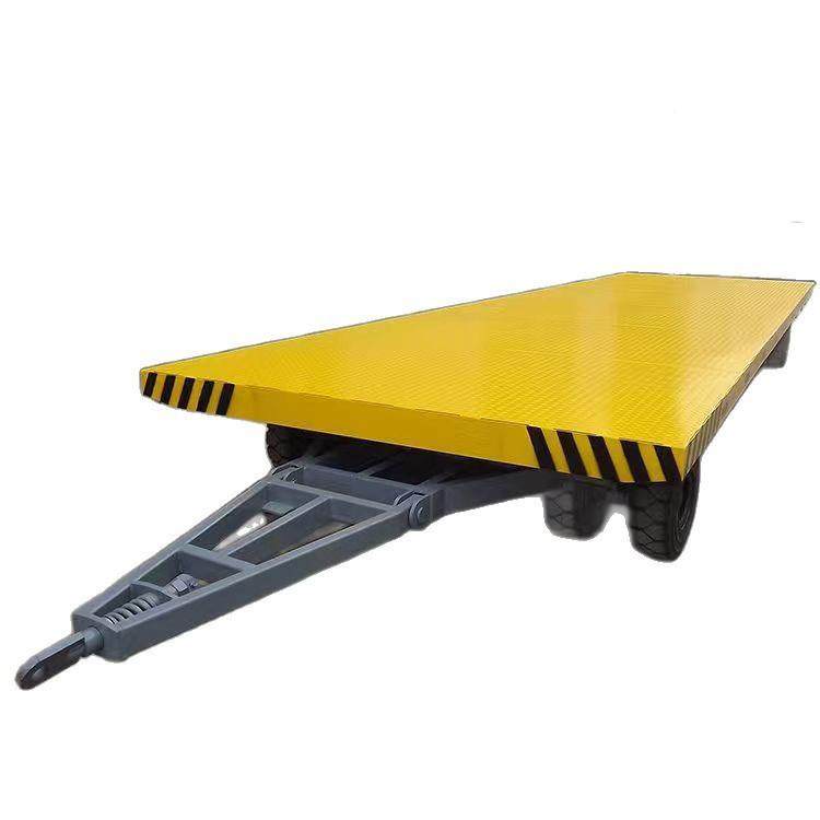 吨吨吨厂平板拖车牵SZH引平车拖挂式重型板平板拖车区物流