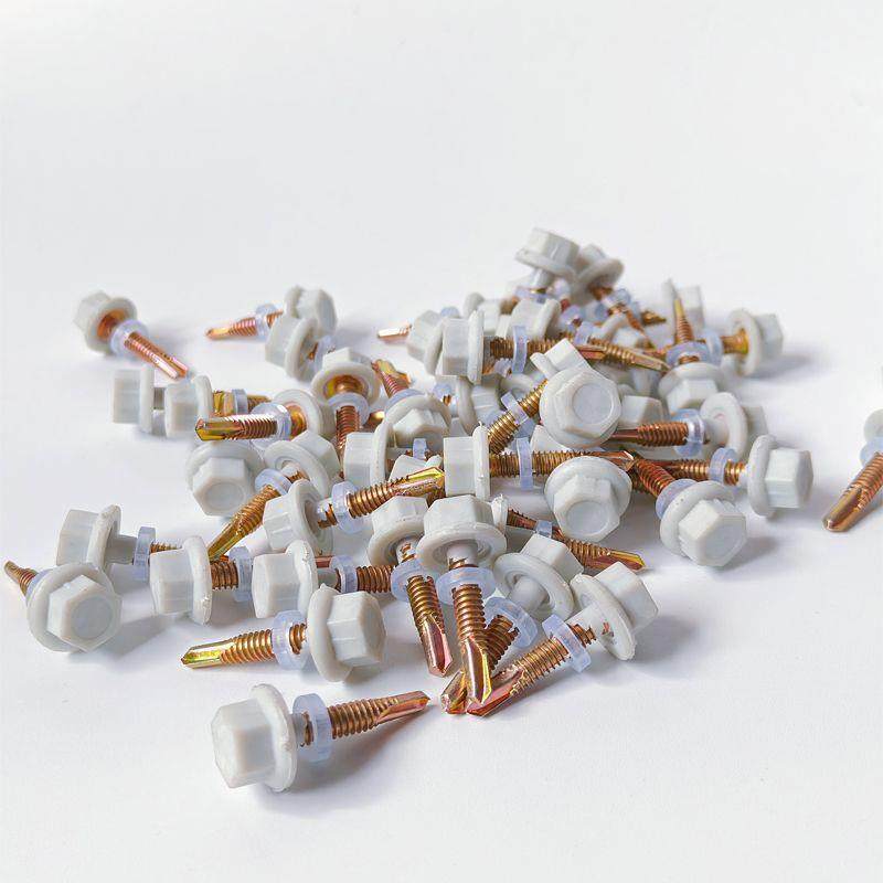 RCF尼龙头钻尾丝六防水螺丝、、塑料子外角燕尾螺丝钉防钉水帽螺