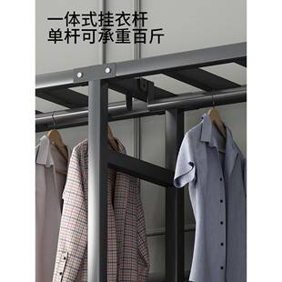 t免装加出粗简易衣柜全钢架布艺收纳柜安子家用卧室折叠KXN租房f