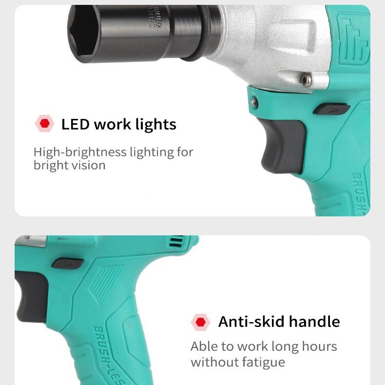 跨厂境00N工业SRG级无刷锂电扳汽电修木工手大扭力冲击动扳手家