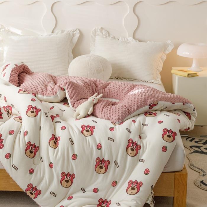 HTK豆绒被厚芯大豆豆纤维被棉被春秋被子冬学生宿儿童单双人加舍