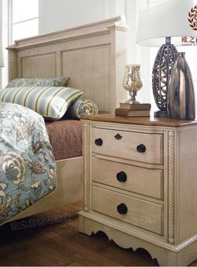 美式床实木床木床DXK橡床1.8米1.5双人床高箱床储全物乡村家具中