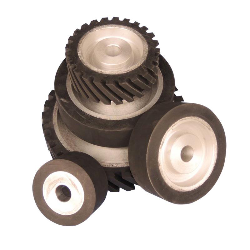 砂带机橡胶轮抛光机铝砂芯橡胶轮轮包VBK轮太阳胶轮主动轮胶带轮