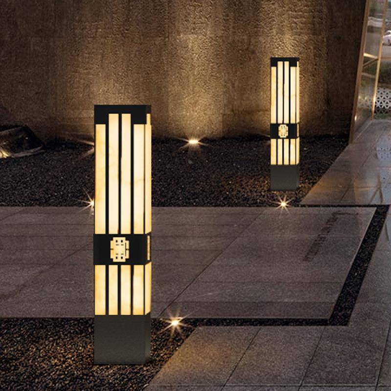 厂家景直院供新中式方形观灯LED庭灯拉丝JRD电镀不钢景观灯锈柱防