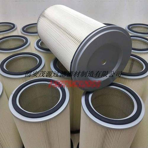 螺杆盖板除尘滤芯滤筒1201法兰酯片侧装过滤芯PTF覆膜聚纤E维无纺