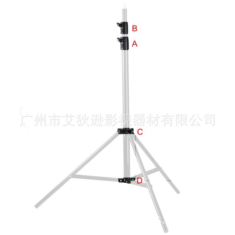 摄筒影伸缩灯架配件美式管合夹卡LYU箍套筒模具铝金三叉连套接件
