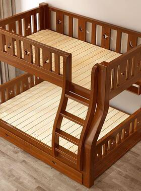 上下铺双层床上下床全实41152木双高人低母儿床子小户型童床姐弟