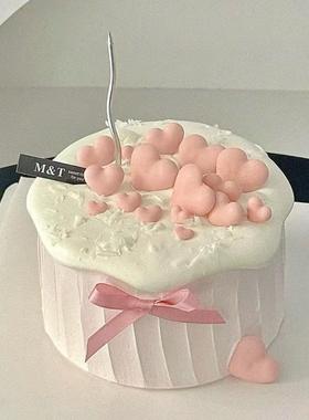 真糕模型新款网仿红蝴蝶蛋结蜡烛公摆主84789爱心橱窗件