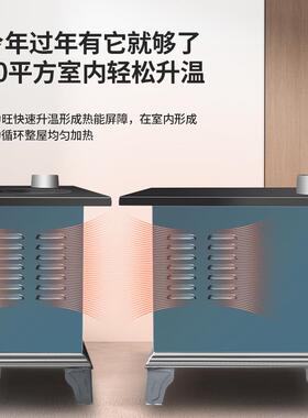 A新型气化无烟柴炭33166煤取两用暖炉用室内农村移家动柴火灶冬季