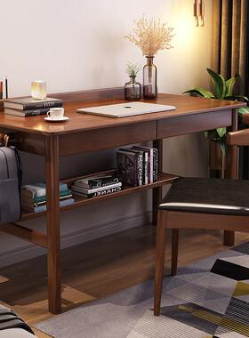 实办木书桌简约小电脑桌书房公桌家用中63218学中生初生学习桌写