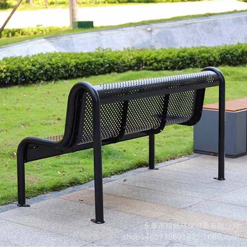 户外园长公椅篮场金属室外长条凳铁艺小广场双人防区水防球LC-021