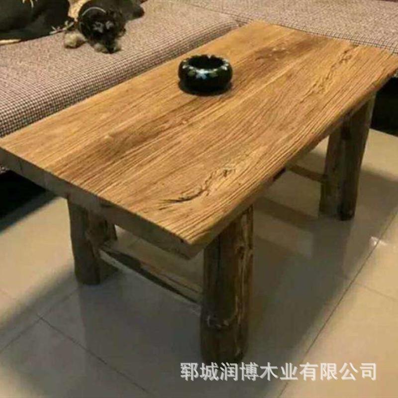 中式老榆木炕几榻榻米茶几旧门板飘窗桌实木地台桌小矮桌禅意茶桌